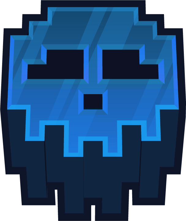 Minefall blue skull emblem